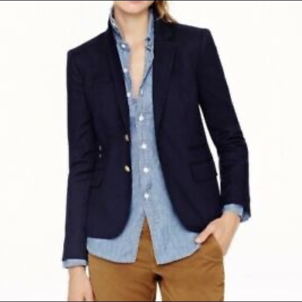 J.Crew Navy Schoolboy Blazer